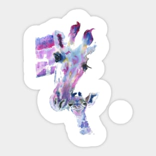 Mum and Baby Giraffe Sticker